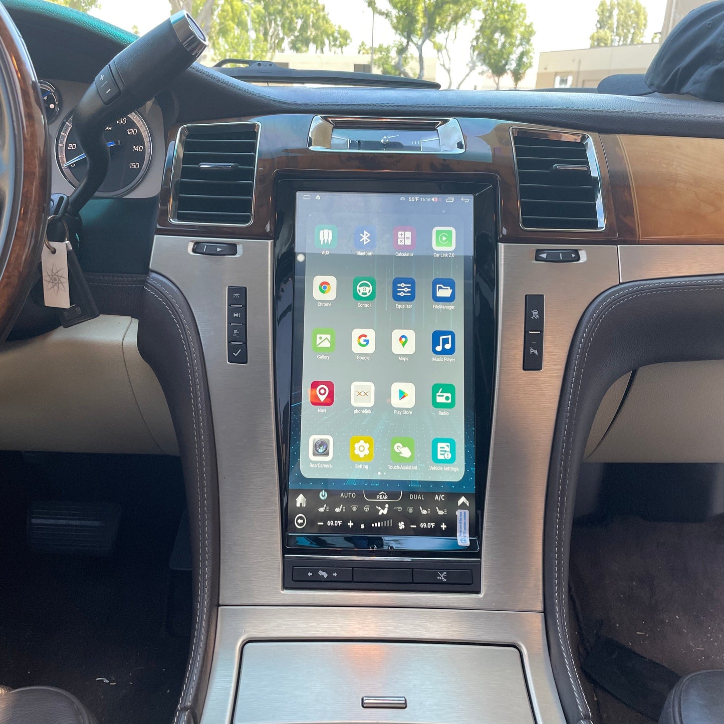 13.6" Android 12 VERTICAL SCREEN Navigation Radio for Cadillac Escalade 2007 - 2014