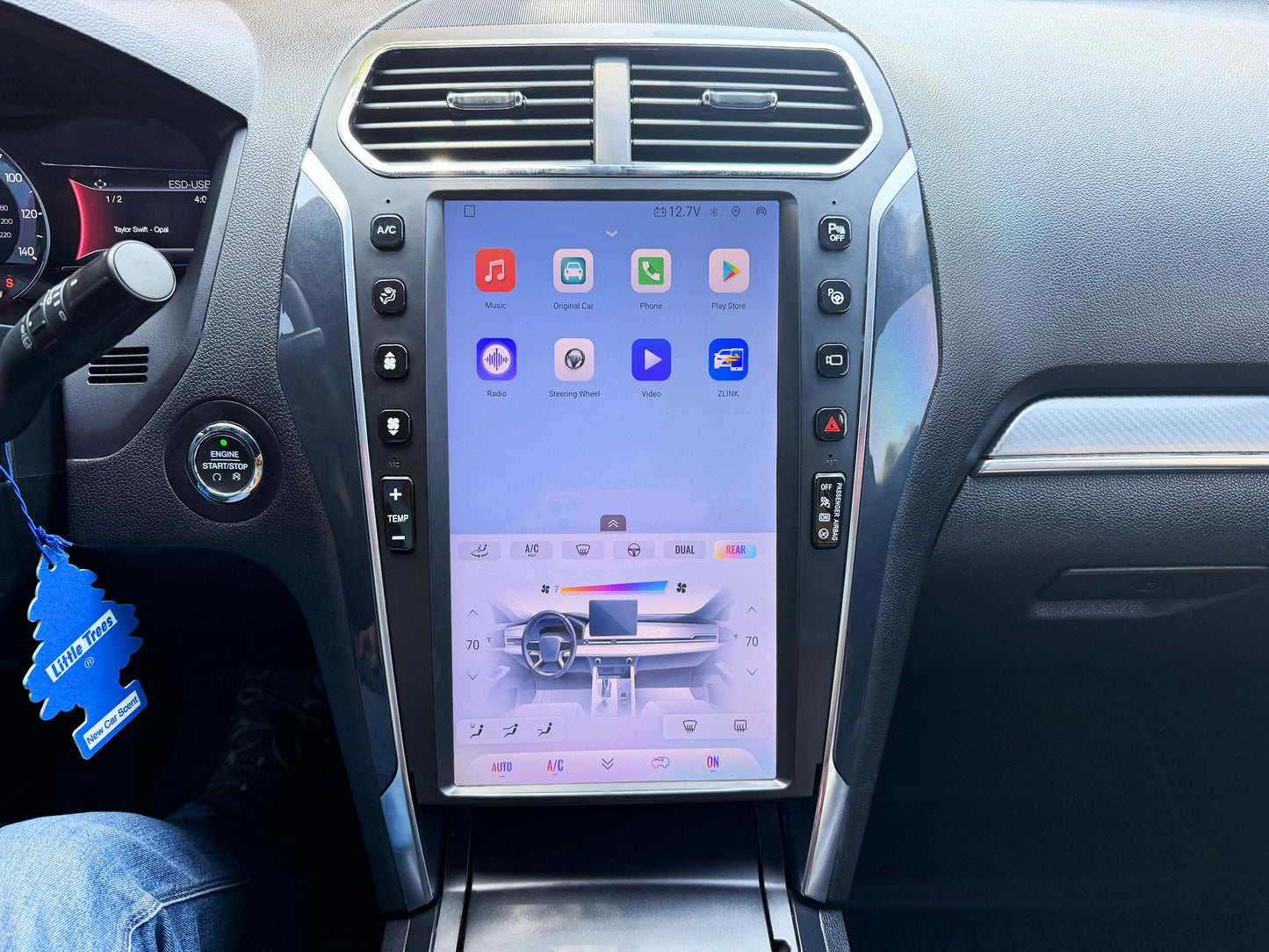 13.6" VERTICAL SCREEN ANDROID 13/14 Fast boot NAVIGATION RADIO FOR FORD EXPLORER 2011-2019