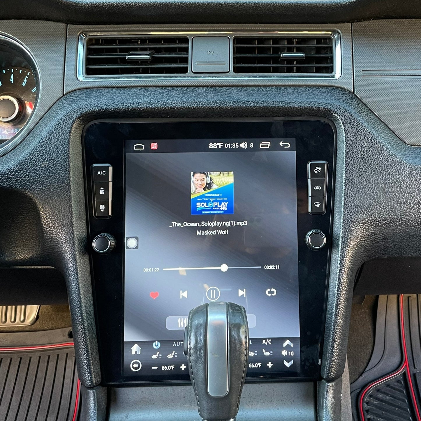 12.1" Vertical Screen Android Navigation Radio for Ford Mustang 2010 - 2014