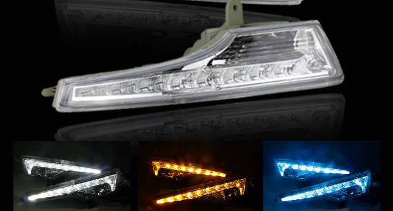 Pair Switchback LED Daytime Running Light Lamp DRL for 2013 - 2015 Nissan Altima