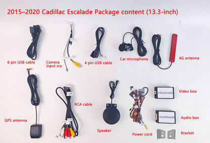 13.3" Android 14 Fast boot Vertical Screen Navi Radio for Cadillac Escalade 2015 - 2020