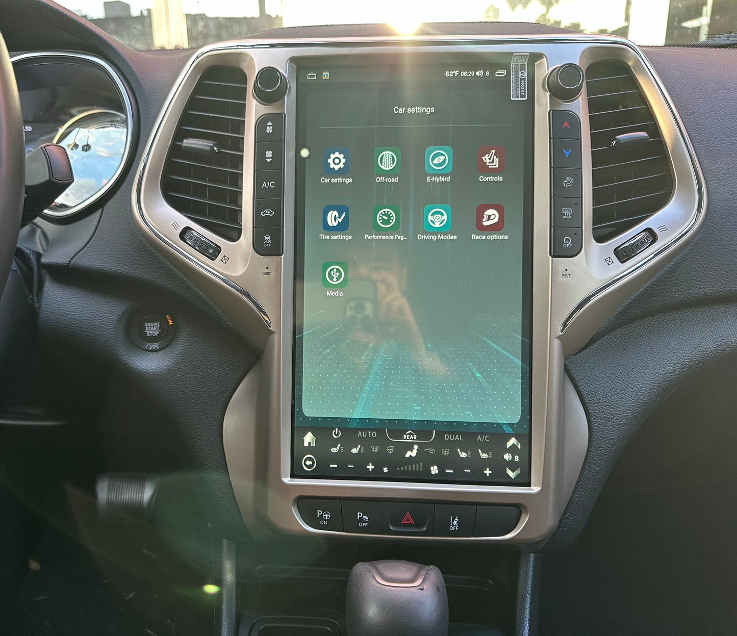 13.6" Vertical Screen Android 13/14 Fast boot Navigation Radio for Jeep Cherokee 2014 - 2021