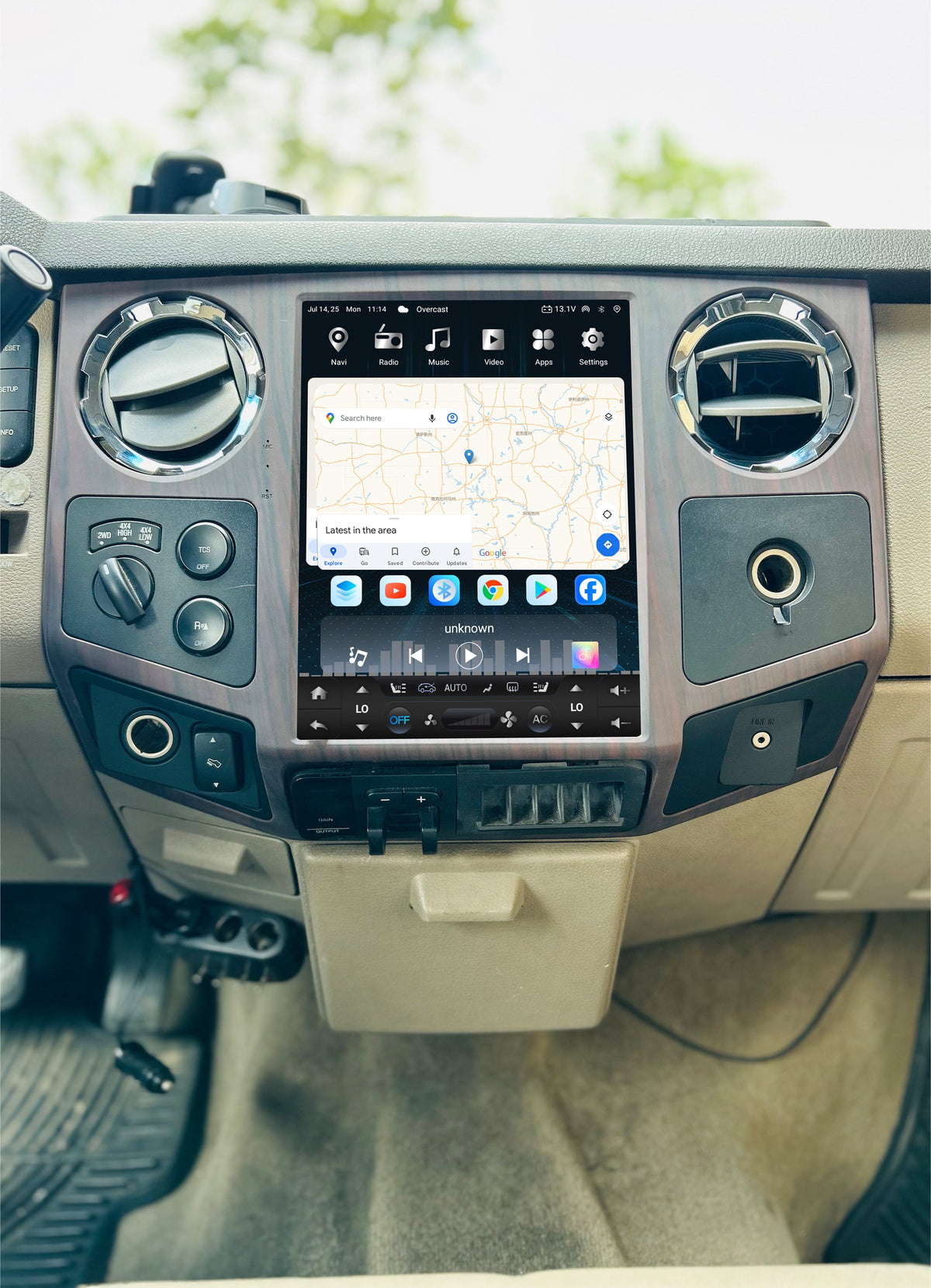 12.1 inch Android 13/14 Vertical Screen Navigation Radio for Ford F-250 F-350 Super Duty trucks 2008 - 2016