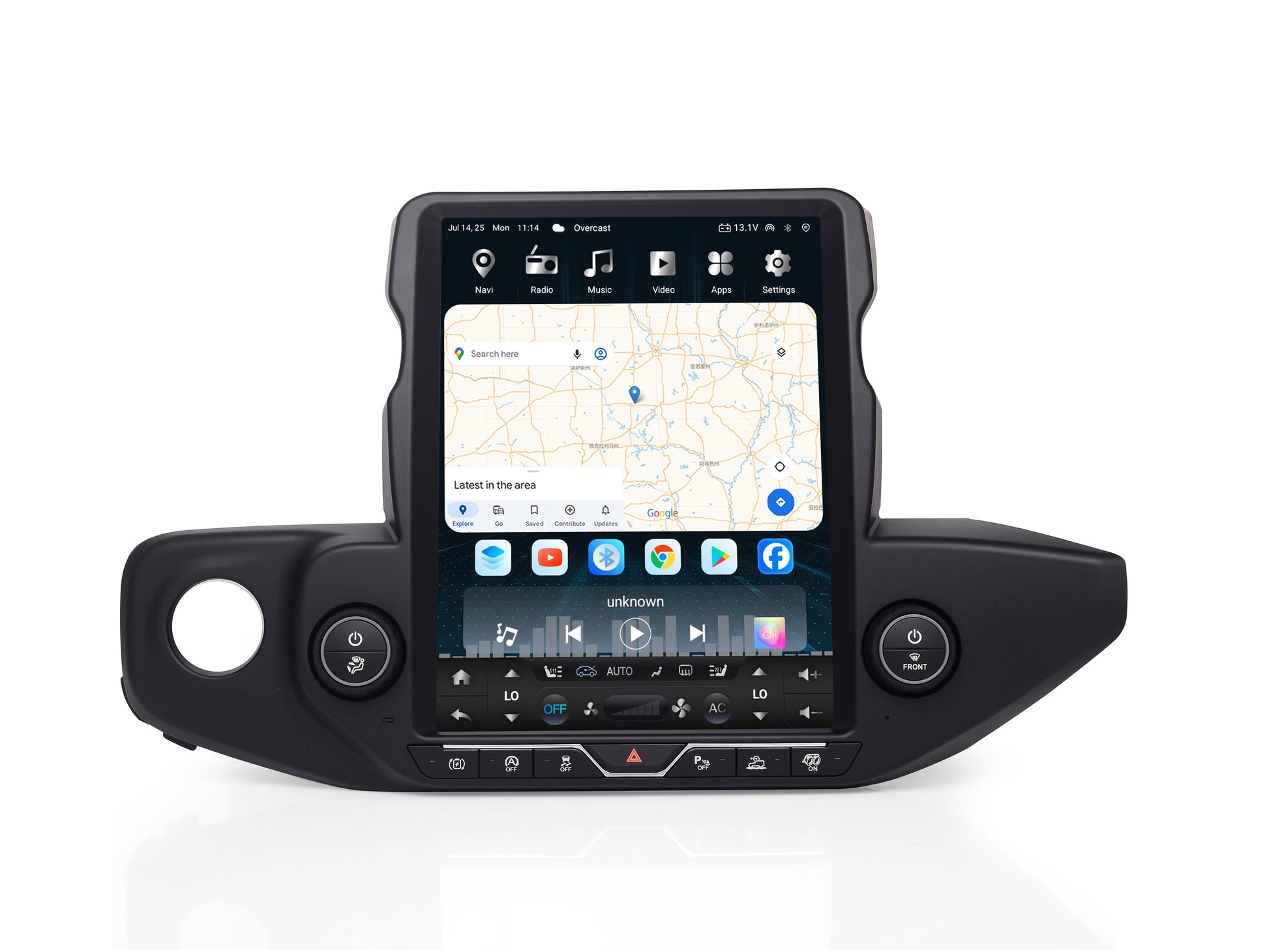 12.1” Android 13/14 Vertical Screen Navigation Radio for Jeep Wrangler JL 2018 - 2023