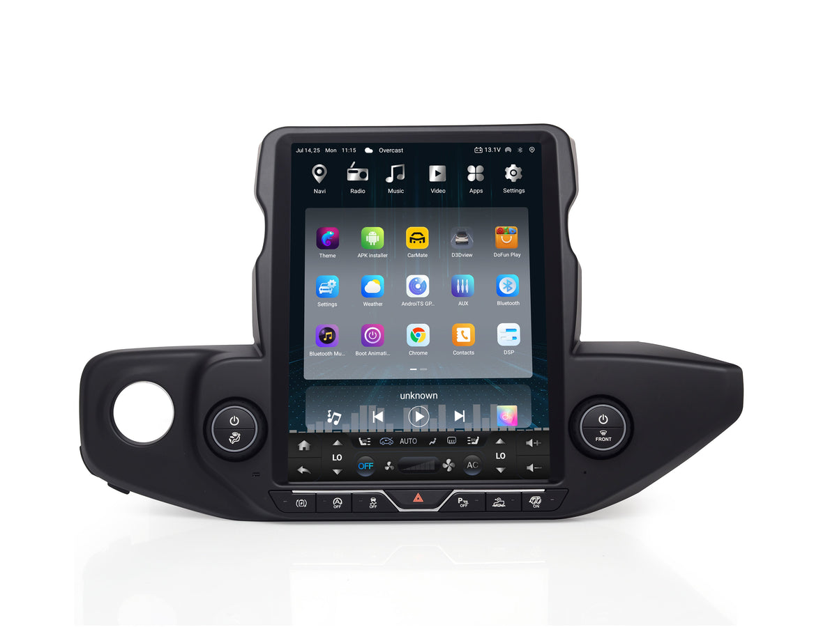12.1/14.5” Android 13/14 Vertical Screen Navigation Radio for Jeep Wrangler JL 2018 - 2023