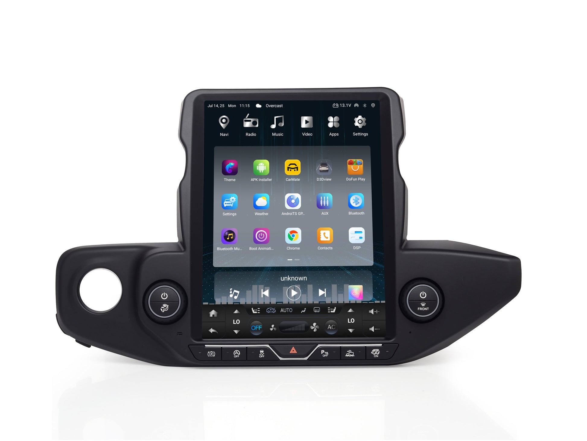12.1” Android 13/14 Vertical Screen Navigation Radio for Jeep Wrangler JL 2018 - 2023