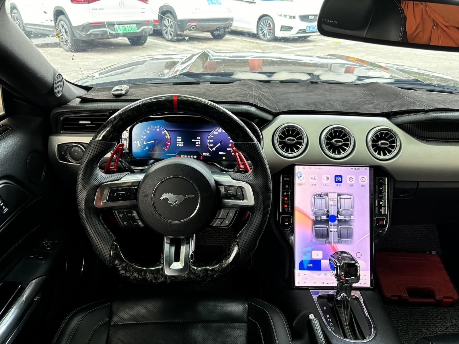 12.3 inch LCD Screen Digital Cluster Gauge for Ford Mustang (Left Peptide) 2015-2021 Speedometer Replacement Dashboard Instrument Cluster Digital Display Panel