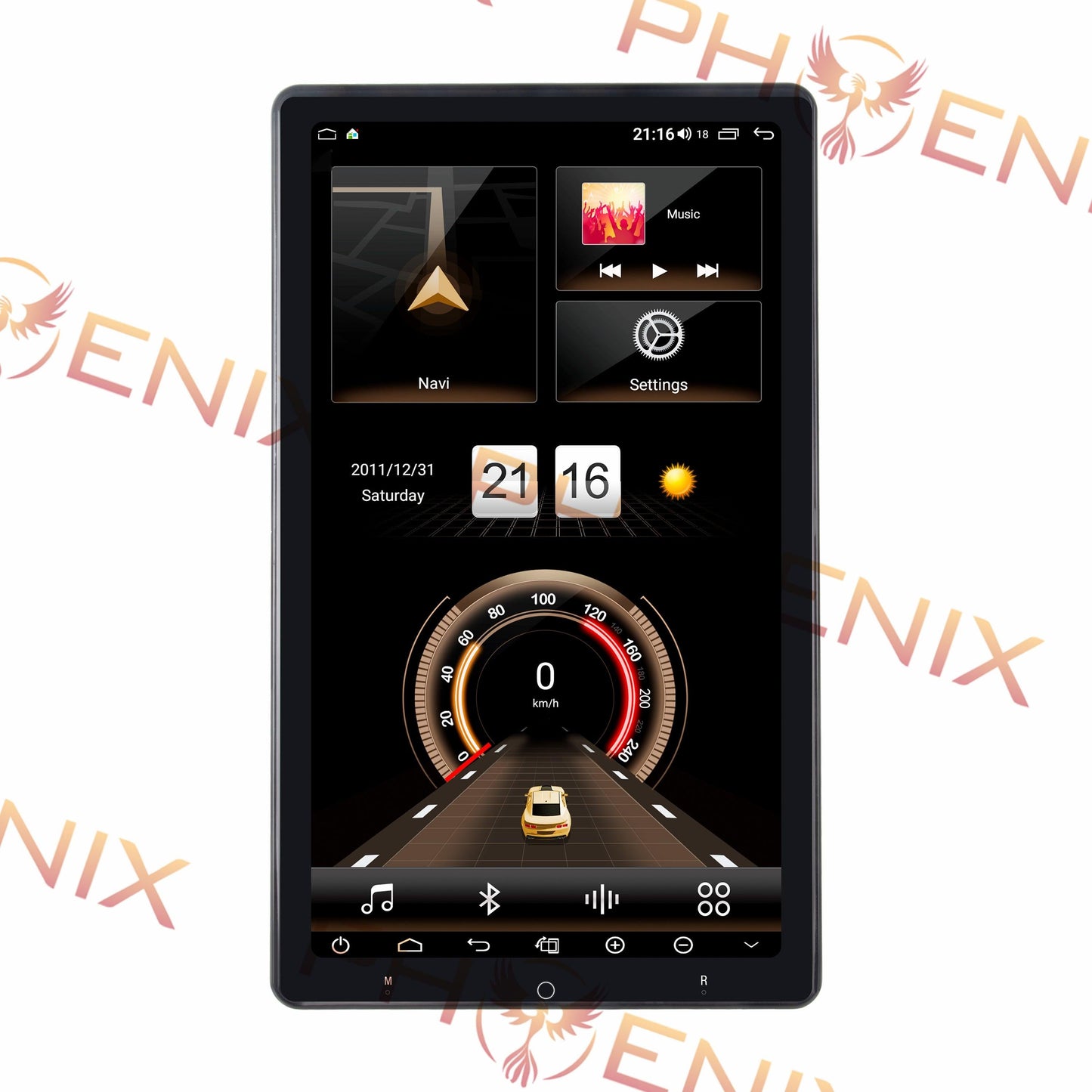 [open box] 13.3" Android 10.0 Universal double din Navigation Radio with Motorized rotatable screen
