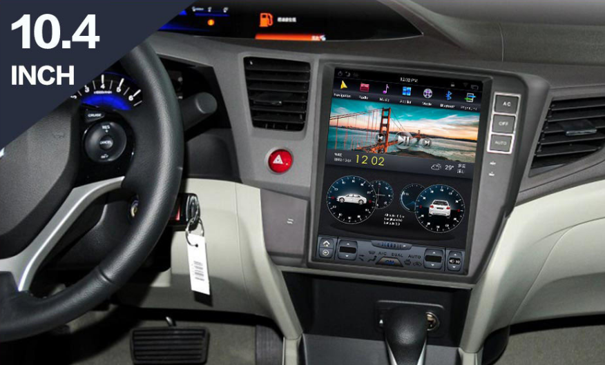 [ G6 octa-core ] 10.4" Vertical Screen Android 13 Fast boot Navigation Radio for Honda Civic 2012