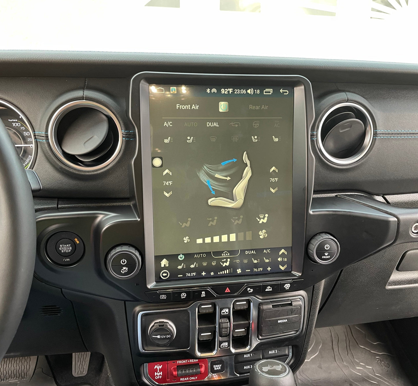 [open box] 12.1” Android 10/12/13 Vertical Screen Navigation Radio for Jeep Wrangler JL 2018 - 2023