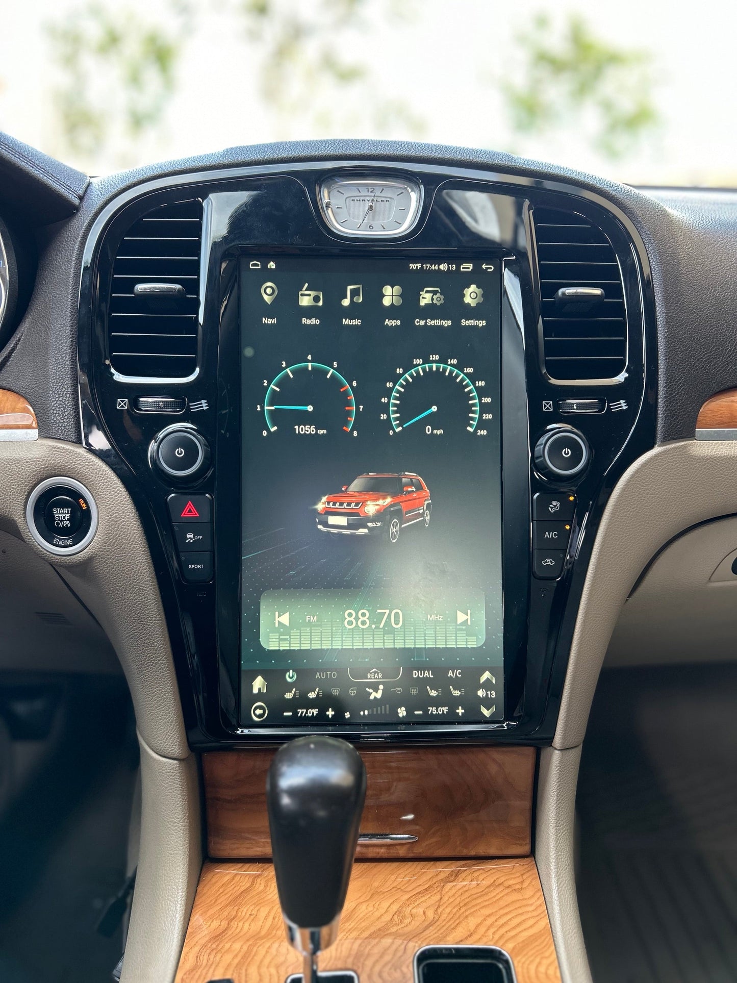 13.6" Vertical Screen Android 13/14 Navigation Radio for Chrysler 300 300C 300S 2011 - 2023