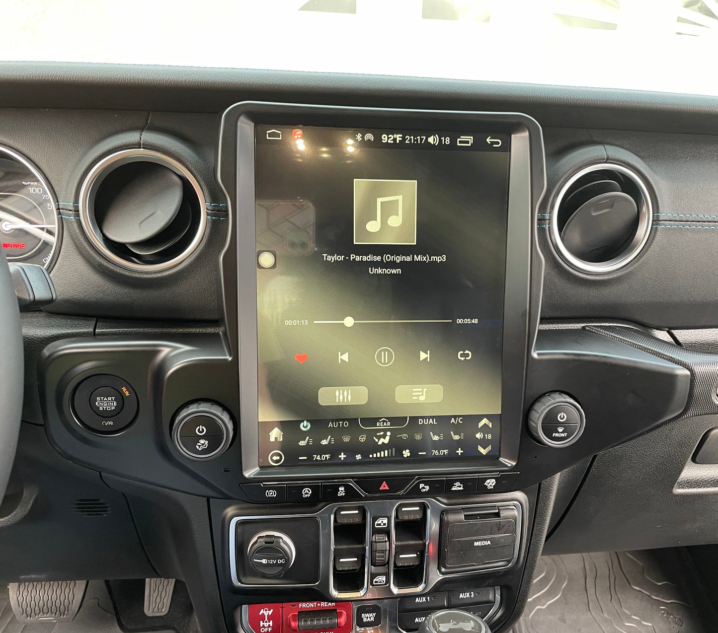 [open box] 12.1” Android 10/12/13 Vertical Screen Navigation Radio for Jeep Wrangler JL 2018 - 2023