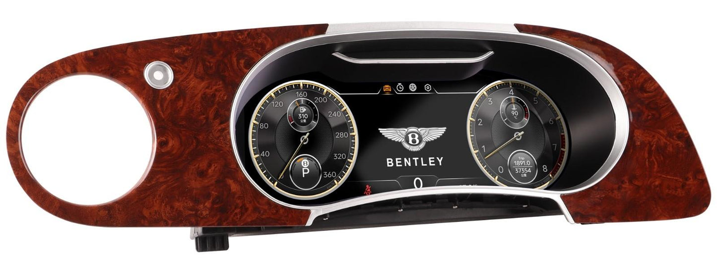 12.3 inch LCD Screen Digital Cluster Gauge for Bentley Flying Spur/Continental 2005-2012 Speedometer Replacement Dashboard Instrument Cluster Digital Display Panel