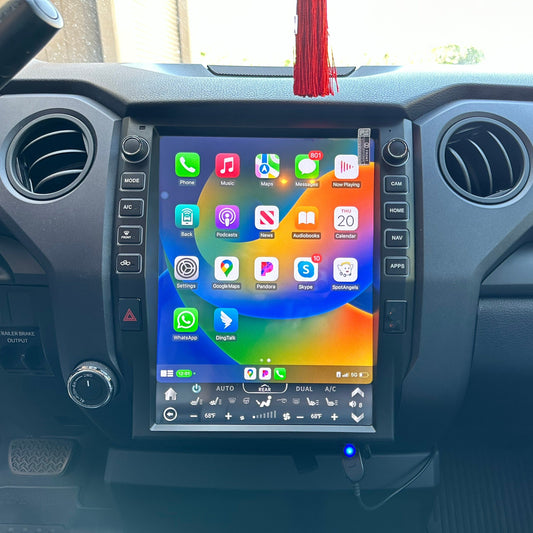[ New ] 13” Android 13/14 Vertical Screen Navigation Radio for Toyota Tundra 2014 - 2021