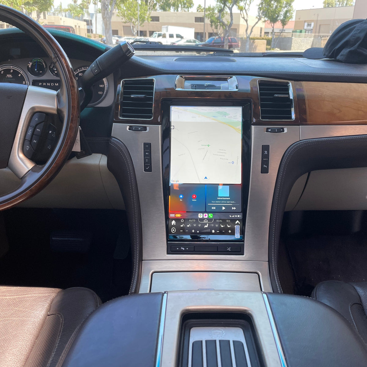 [ NEW ] 13.6" Android 13/14 VERTICAL SCREEN Navigation Radio for Cadillac Escalade 2007 - 2014