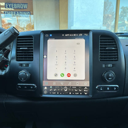 12.1” Android 10/13/14 fast boot Vertical Screen Navigation Radio for Chevrolet Silverado GMC Sierra 2007 - 2013