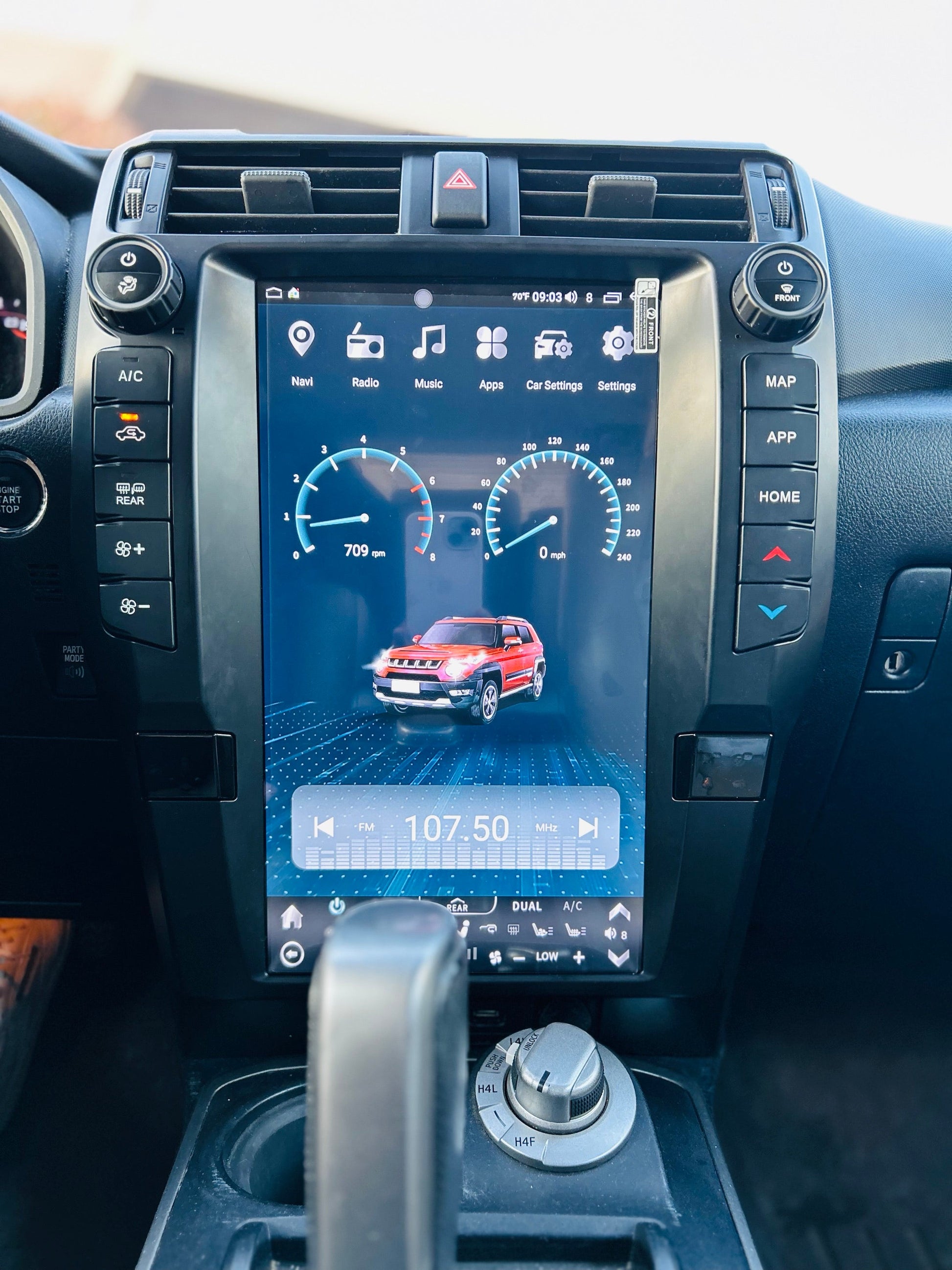 [Open box] 16" Vertical Screen Android 10/12/13/14 fast boot Navi Radio for Toyota 4Runner 2010 - 2024