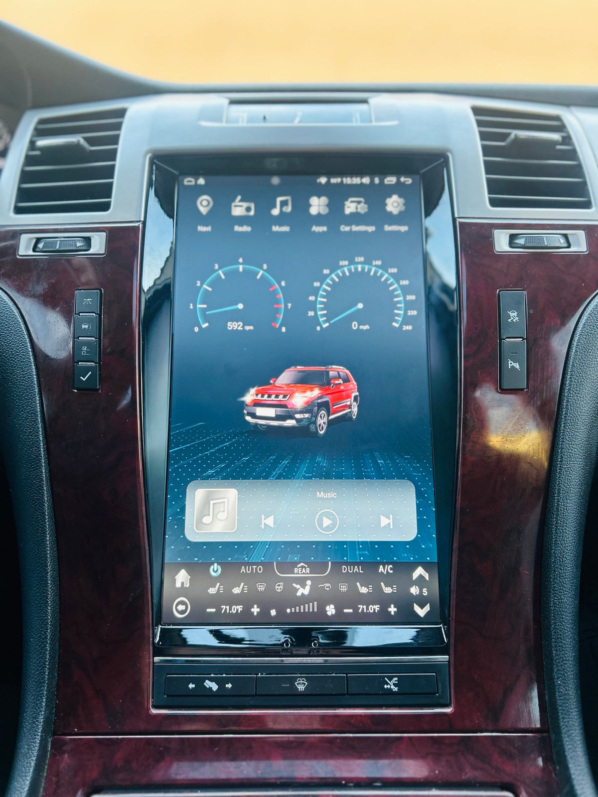 [ NEW ] 13.6" Android 13/14 VERTICAL SCREEN Navigation Radio for Cadillac Escalade 2007 - 2014