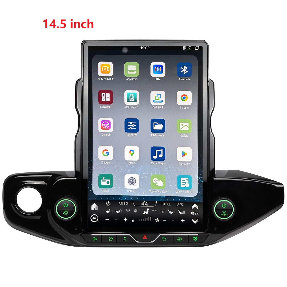 14.5” Android 13/14 Vertical Screen Navigation Radio for Jeep Wrangler/Rubicon/Gladiator 2018 - 2023 (Support both Left/Right peptide)