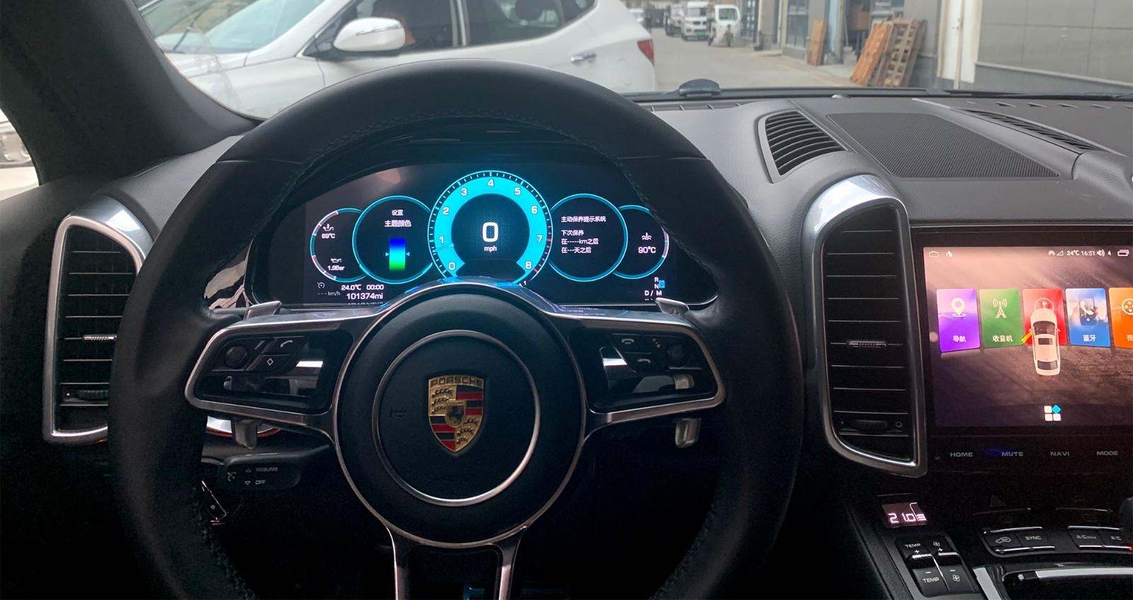 12.3 inch LCD Screen Digital Cluster Gauge for Porsche Cayenne 2011-2017 Speedometer Replacement Dashboard Instrument Cluster Digital Display Panel