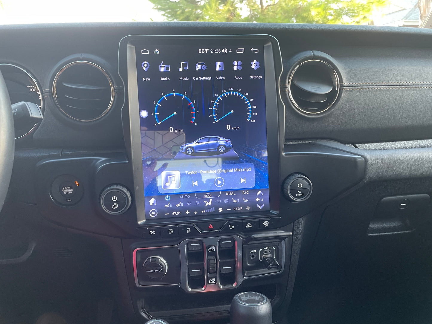 [Open box] 12.1” Android 10 /12/ 13/14 Vertical Screen Navigation Radio for Jeep Wrangler JL 2018 - 2023