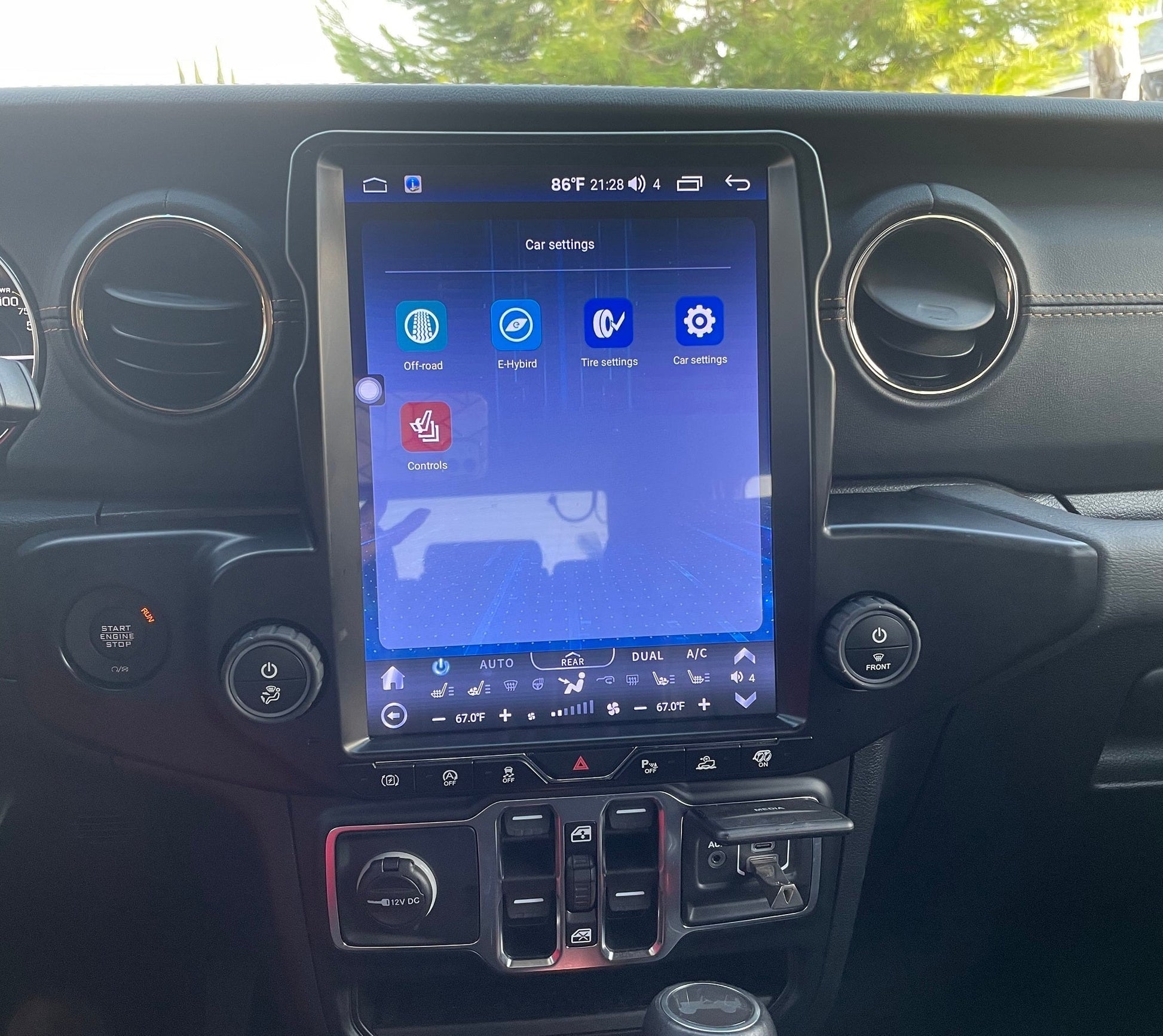 [open box] 12.1” Android 10/12/13 Vertical Screen Navigation Radio for Jeep Wrangler JL 2018 - 2023