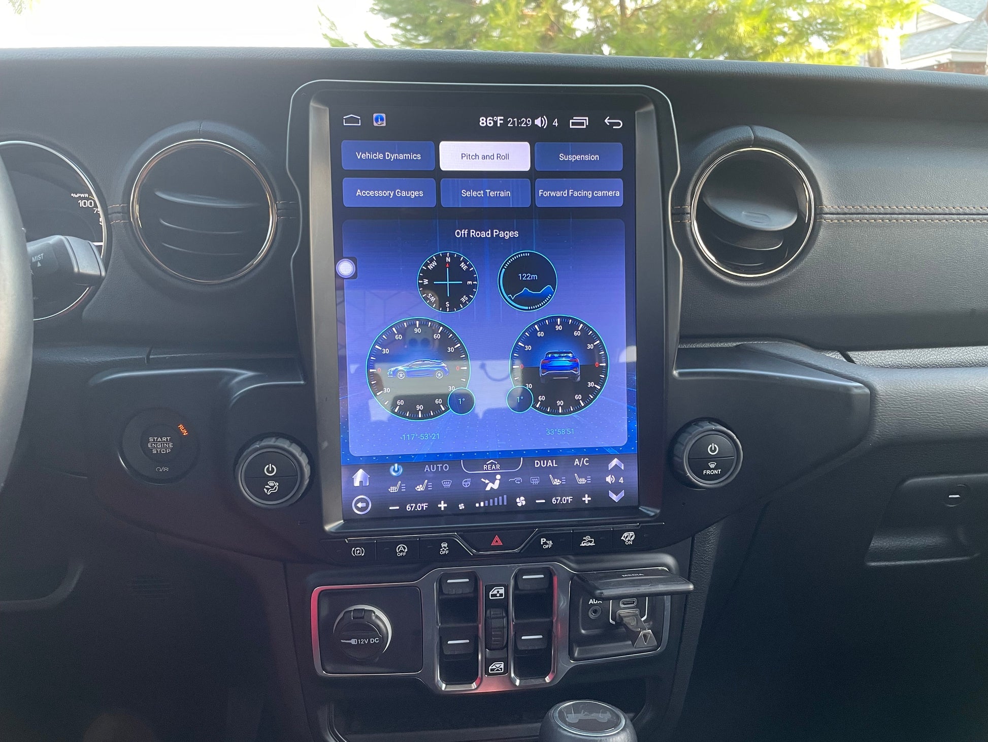 [Open box] 12.1” Android 10 /12/ 13/14 Vertical Screen Navigation Radio for Jeep Wrangler JL 2018 - 2023
