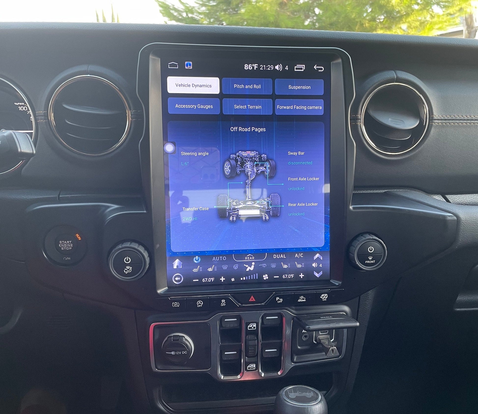 [ Hot-sale ] 12.1/14.5” Android 13 Vertical Screen Navigation Radio for Jeep Gladiator 2020 - 2023