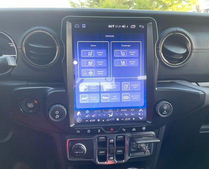 [open box] 12.1” Android 10/12/13 Vertical Screen Navigation Radio for Jeep Wrangler JL 2018 - 2023
