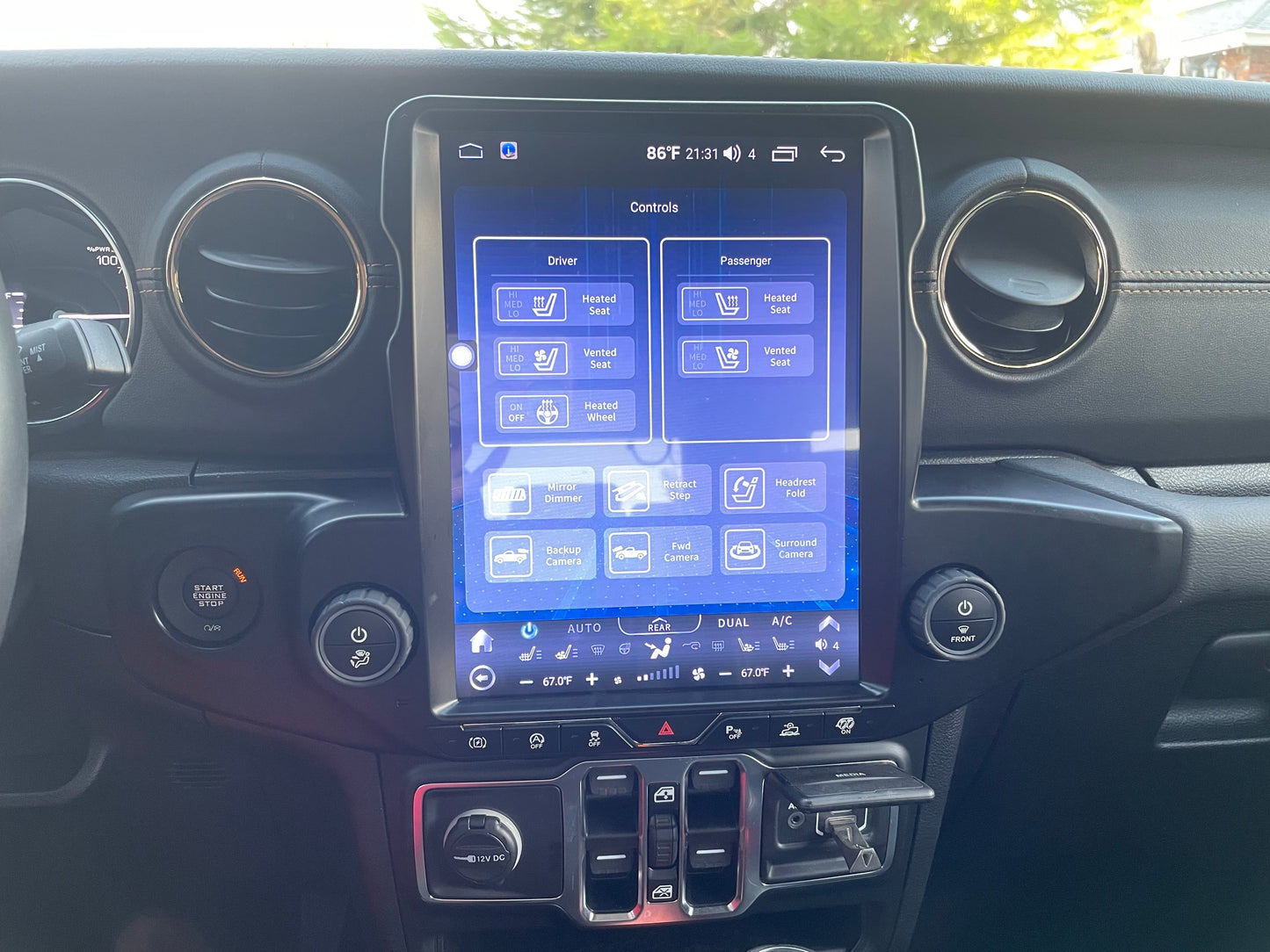 [Open box] 12.1” Android 10 /12/ 13/14 Vertical Screen Navigation Radio for Jeep Wrangler JL 2018 - 2023