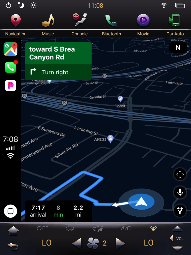 Built-in CarPlay and Android Auto