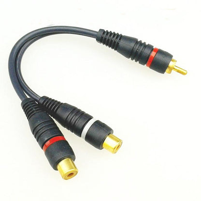 RCA Y adapter splitter one male to two female