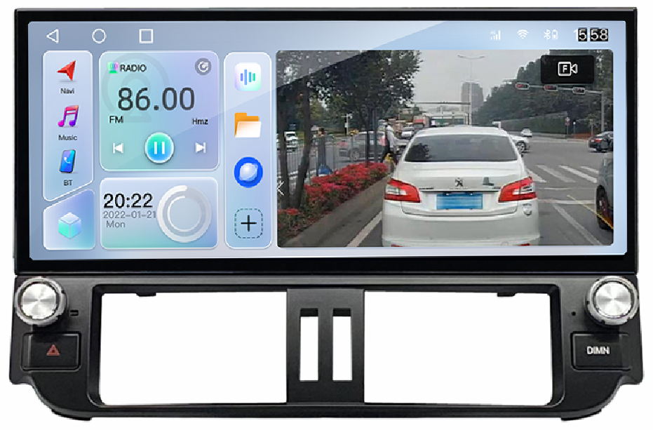 12.3 Inch Android 14 Universal Car Radio Stereo Android Auto Carplay for Toyota Prado 2014-2017