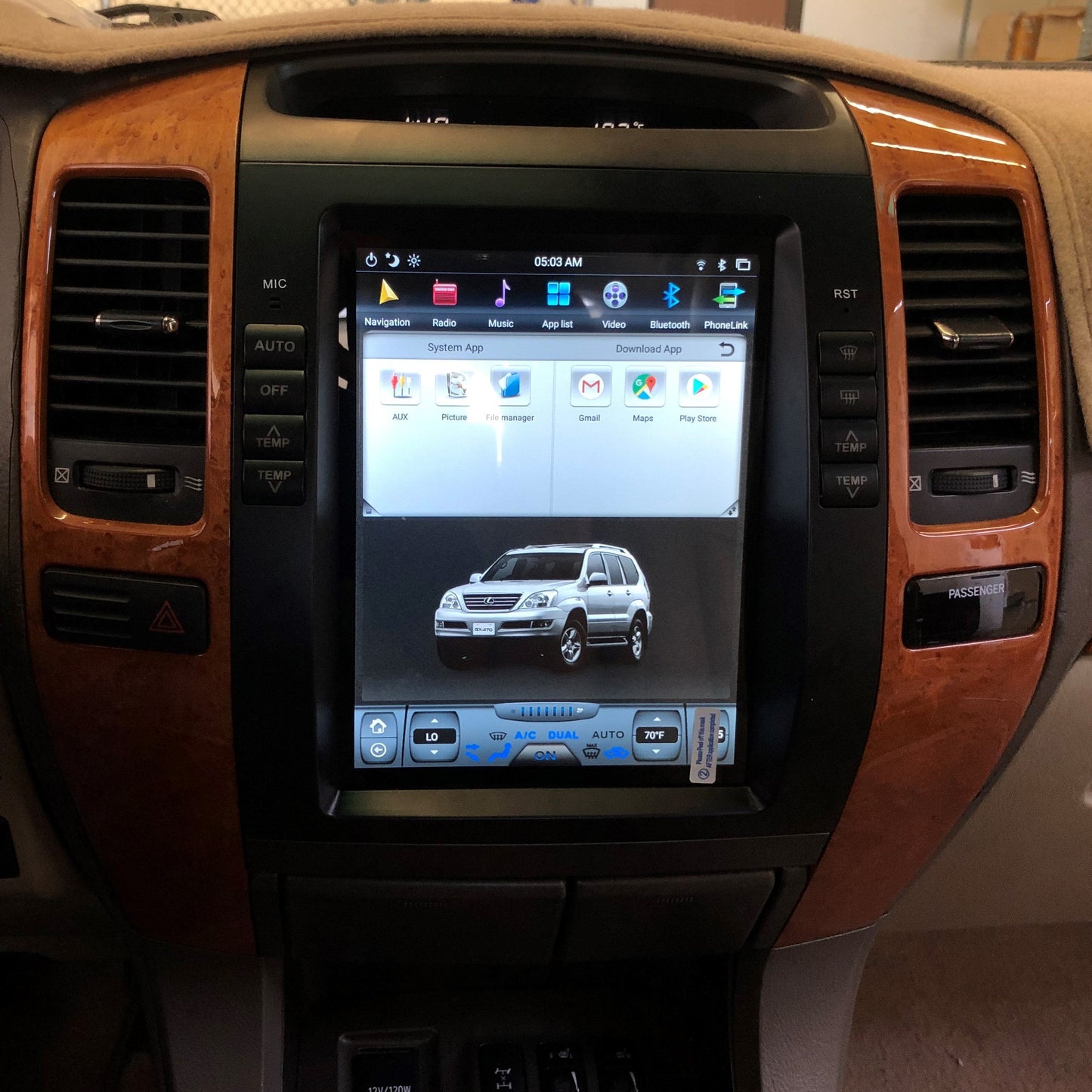 10.4" Vertical Screen Android 14 Fast boot Navigation Radio for Lexus GX 470 2003 - 2009