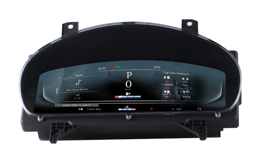 12.3 inch LCD Screen Digital Cluster Gauge for Jaguar XJL 2010-2015 Speedometer Replacement Dashboard Instrument Cluster Digital Display Panel