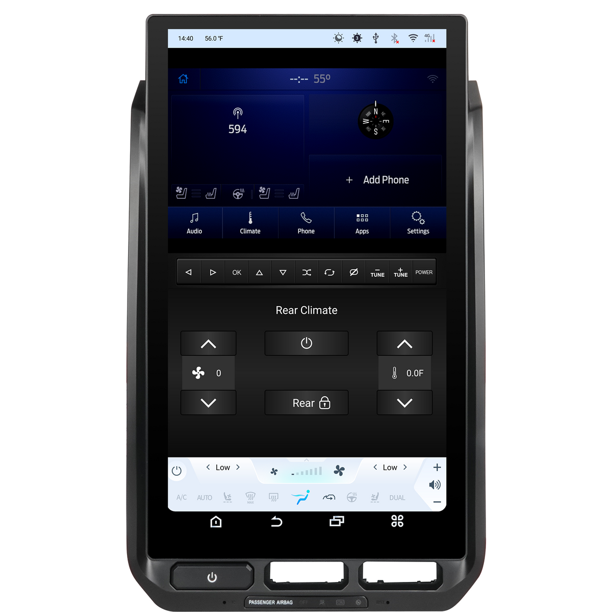 16” Android 13/14 Vertical Screen Navigation Radio for Ford F-150 F-250 F-350 F-450 F-550 2015-2020