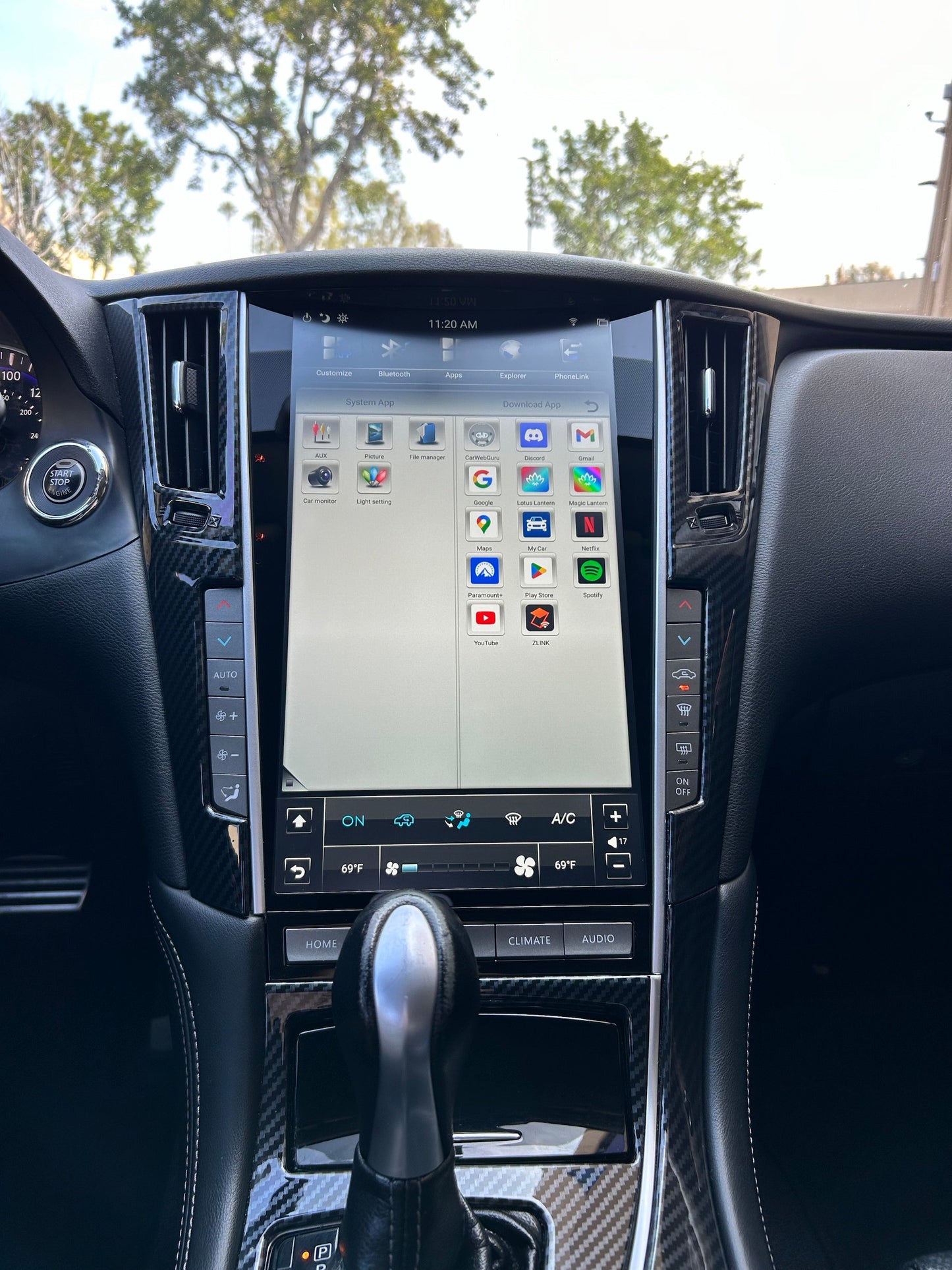 13.6" ANDROID 14 FAST BOOT VERTICAL SCREEN NAV RADIO FOR INFINITI Q50 Q60