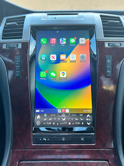 [ NEW ] 13.6" Android 13/14 VERTICAL SCREEN Navigation Radio for Cadillac Escalade 2007 - 2014