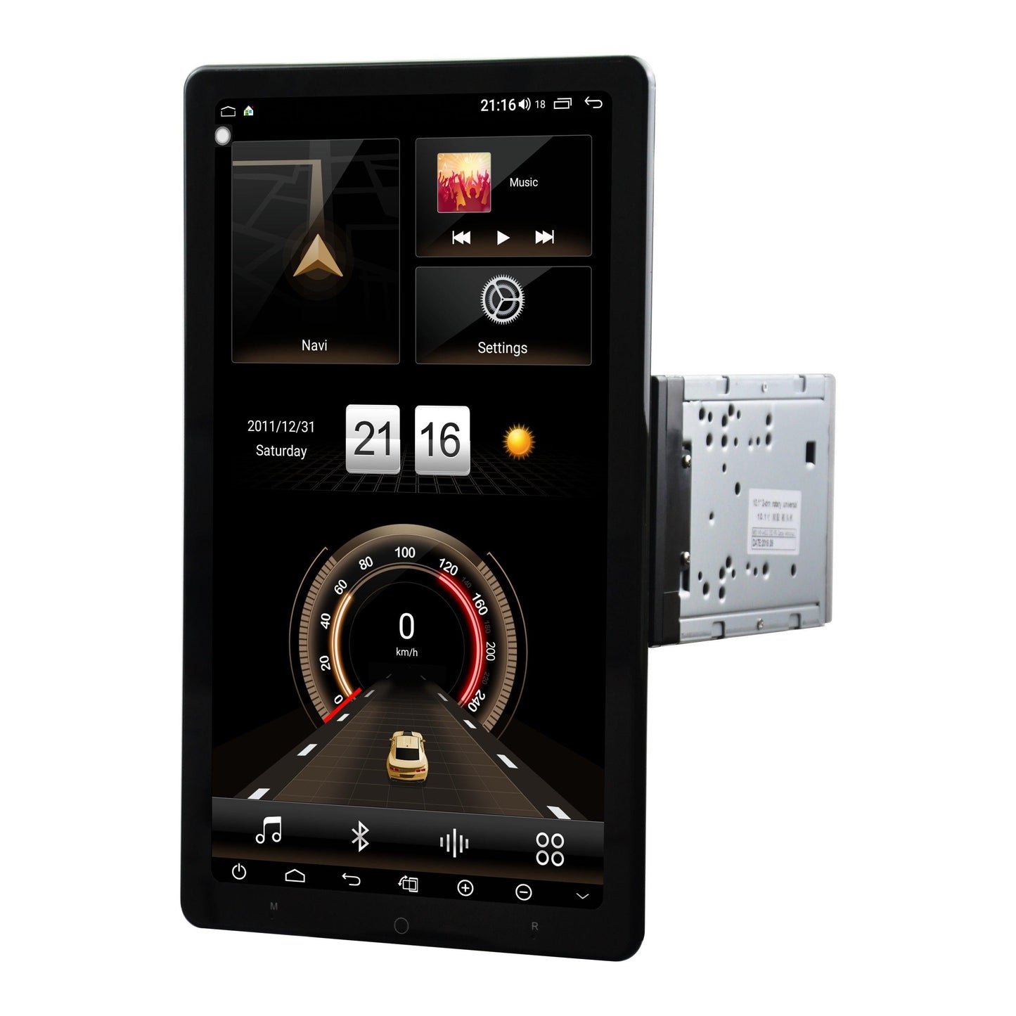 [open box] 13.3" Android 10.0 Universal double din Navigation Radio with Motorized rotatable screen