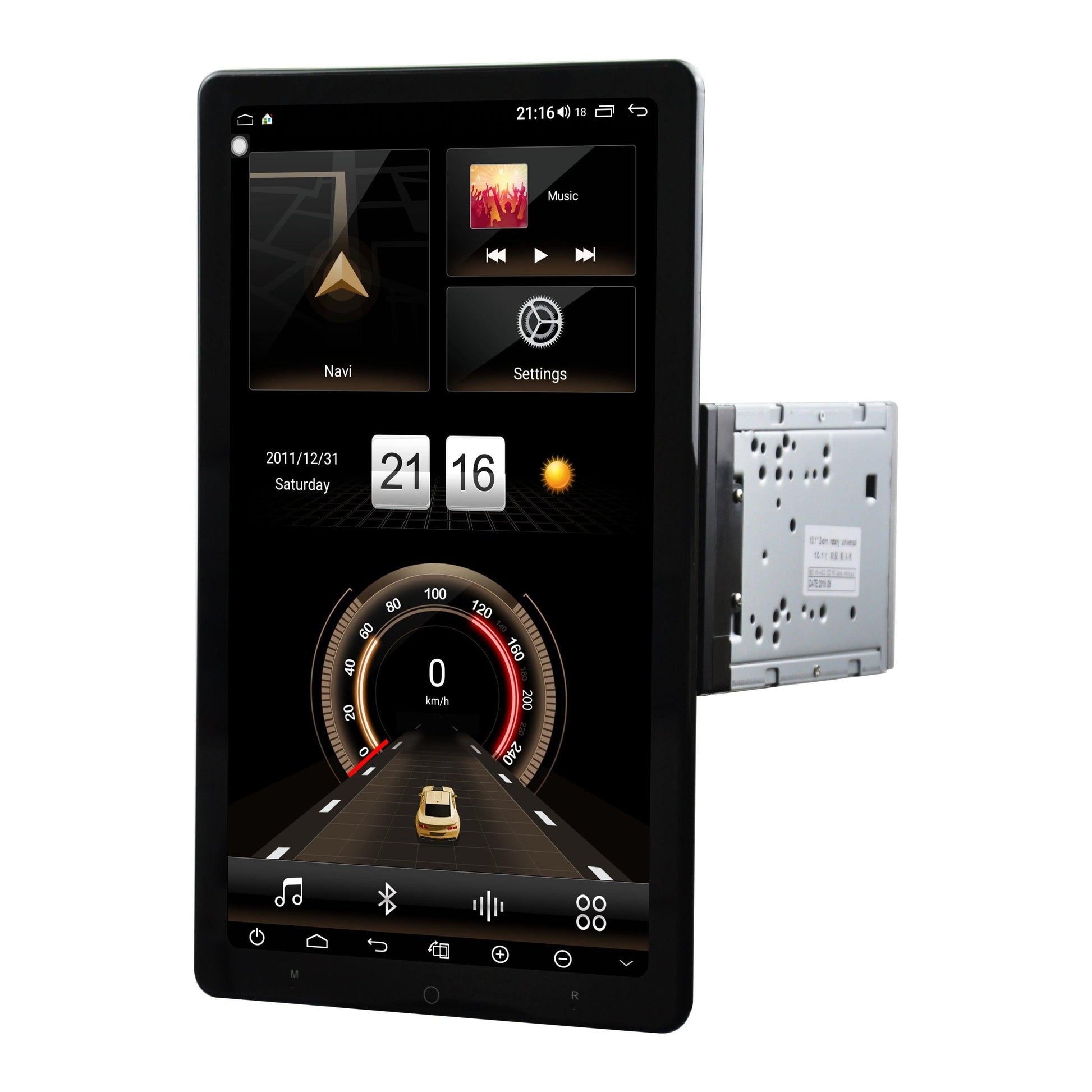 [open box] 13.3" Android 10.0 Universal double din Navigation Radio with Motorized rotatable screen