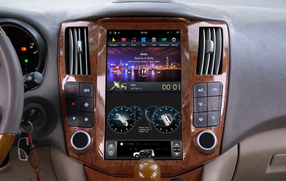 [Open box] [ PX6 SIX-CORE ] 11.8" Vertical Screen Android 9 Fast boot Navigation Radio for Lexus RX RX300 RX330 RX350 RX400h 2003 - 2008