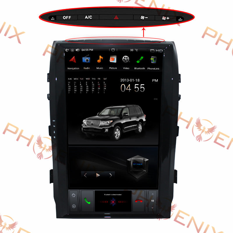 [ PX6 six-core ] 17" Vertical Screen Android 9 Fast boot Navi Radio for Toyota Land Cruiser LC200 2008 - 2015
