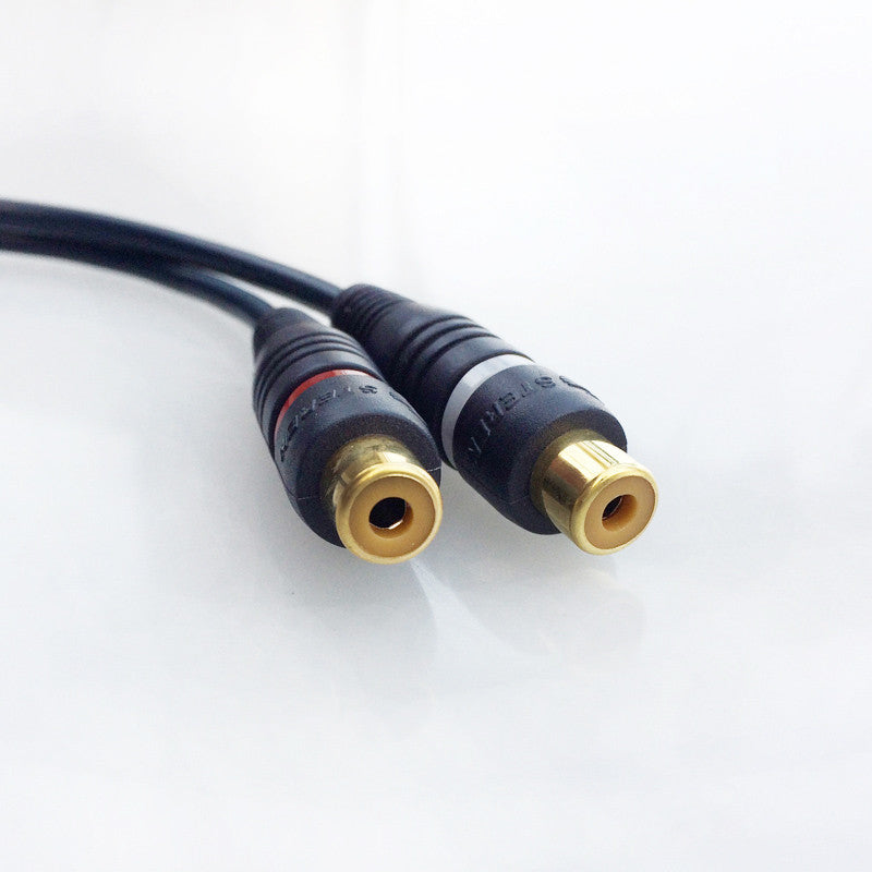 RCA Y adapter splitter one male to two female Gold plated