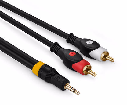 3.5mm to 2-Male RCA Adapter Cable AUX cable different length available