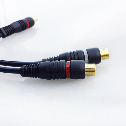 RCA Y adapter splitter one male to two female Gold plated