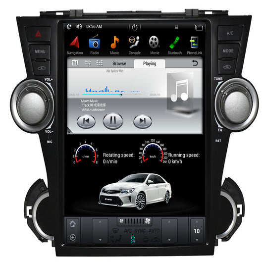 12.1" Android Navigation Radio for Toyota Highlander 2009 - 2013