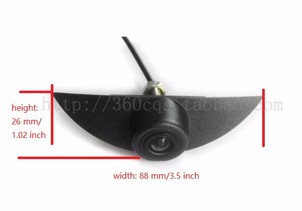 Front CCD camera w/ 6 m video cable for Nissan Altima front emblem mounted