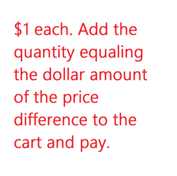 Price Difference: use this to pay to switch to a higher-priced item after placing an order